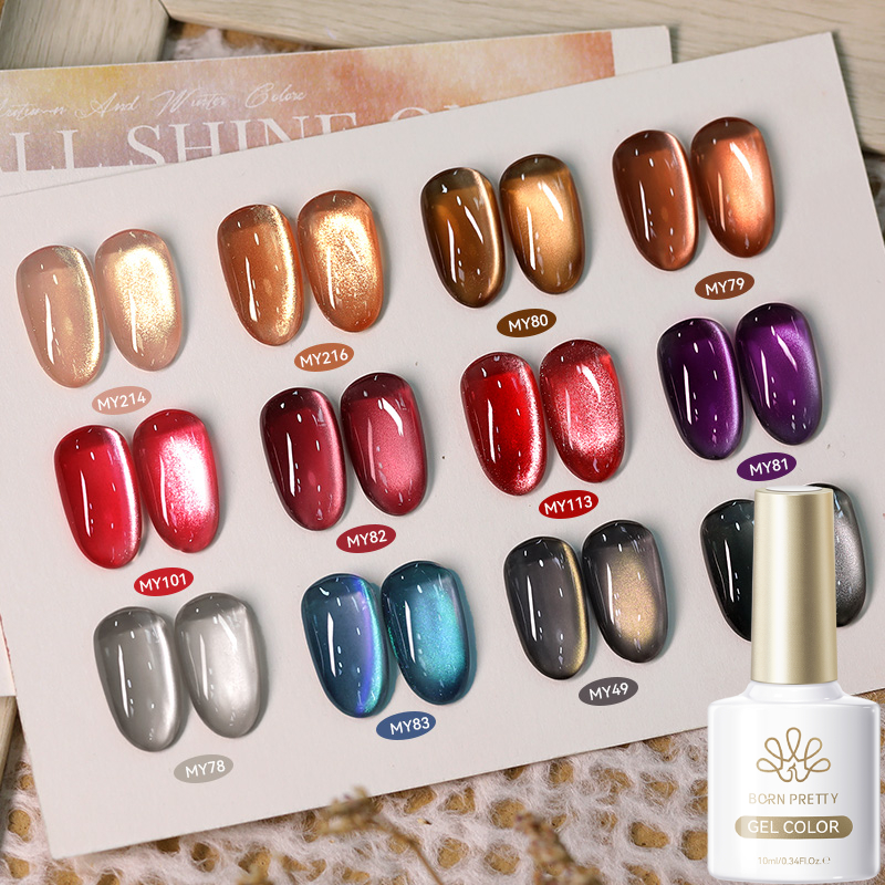 Nail Art Pink Cat Eye - BORN PRETTY 10ml Gold Pink Glass