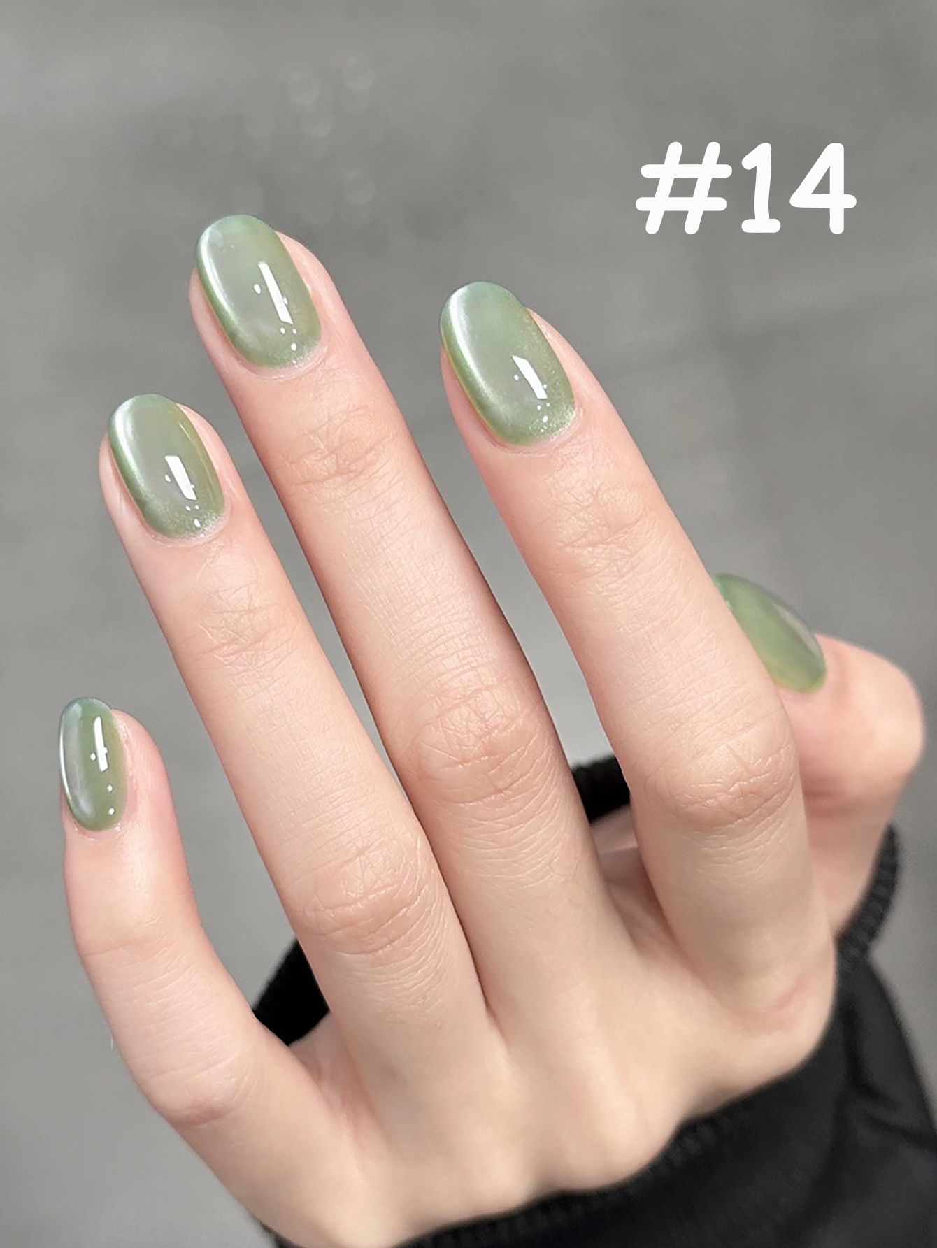 Nail Art Pink Cat Eye - 1-24pcs WS Spring Summer Ice Transparent