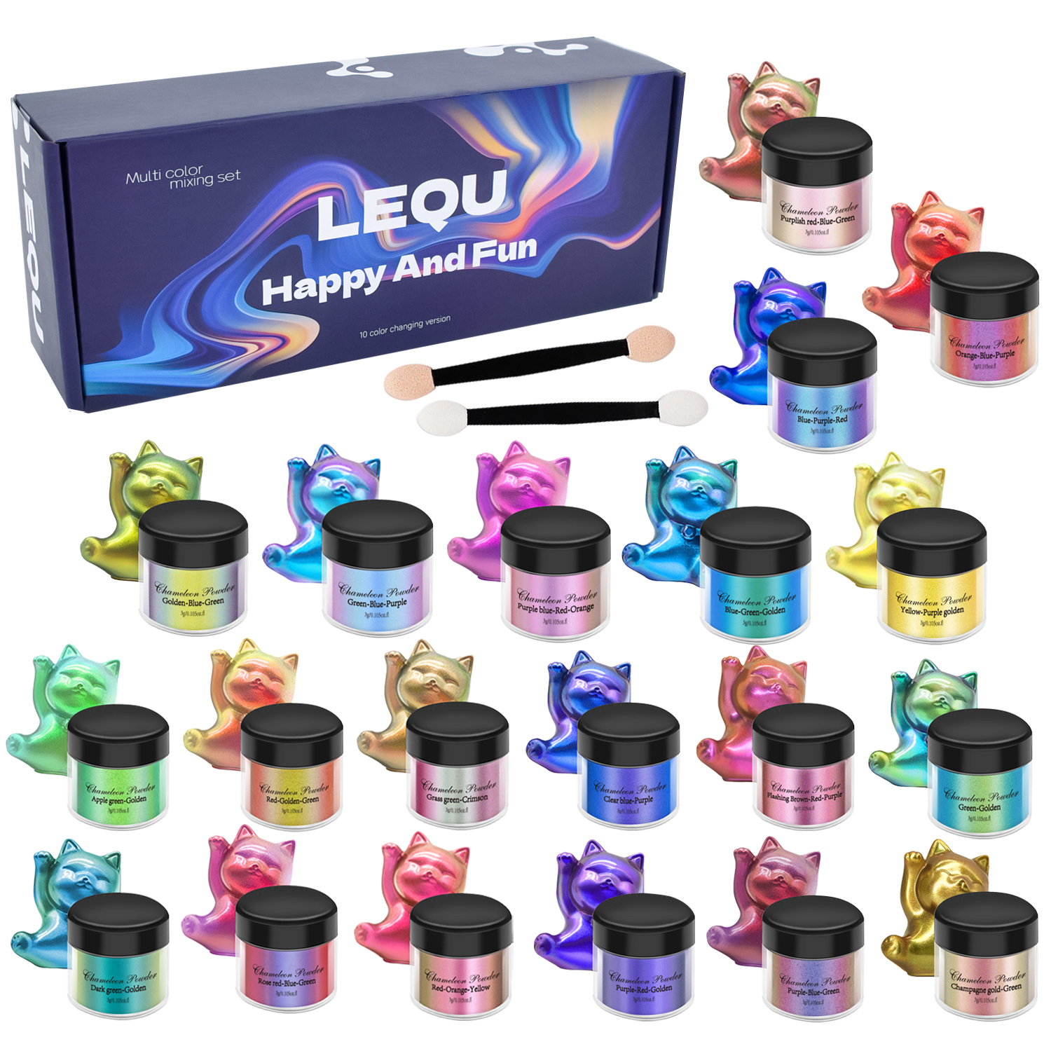 1 Set Chameleon Powder Nail Ch - Nail Art Chrome ulasan dan harga