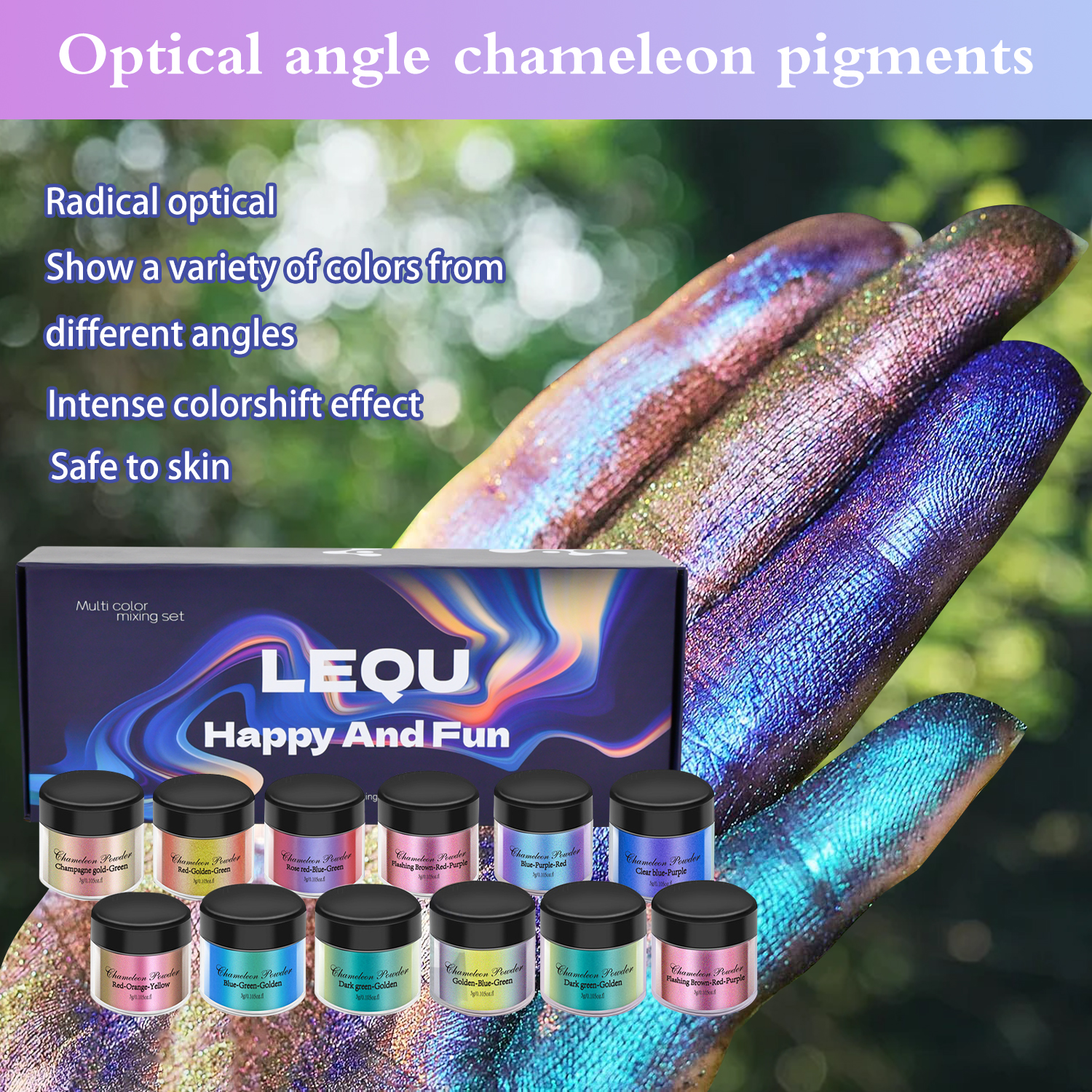 1 Set Chameleon Powder Nail Ch - Nail Art Chrome ulasan dan harga