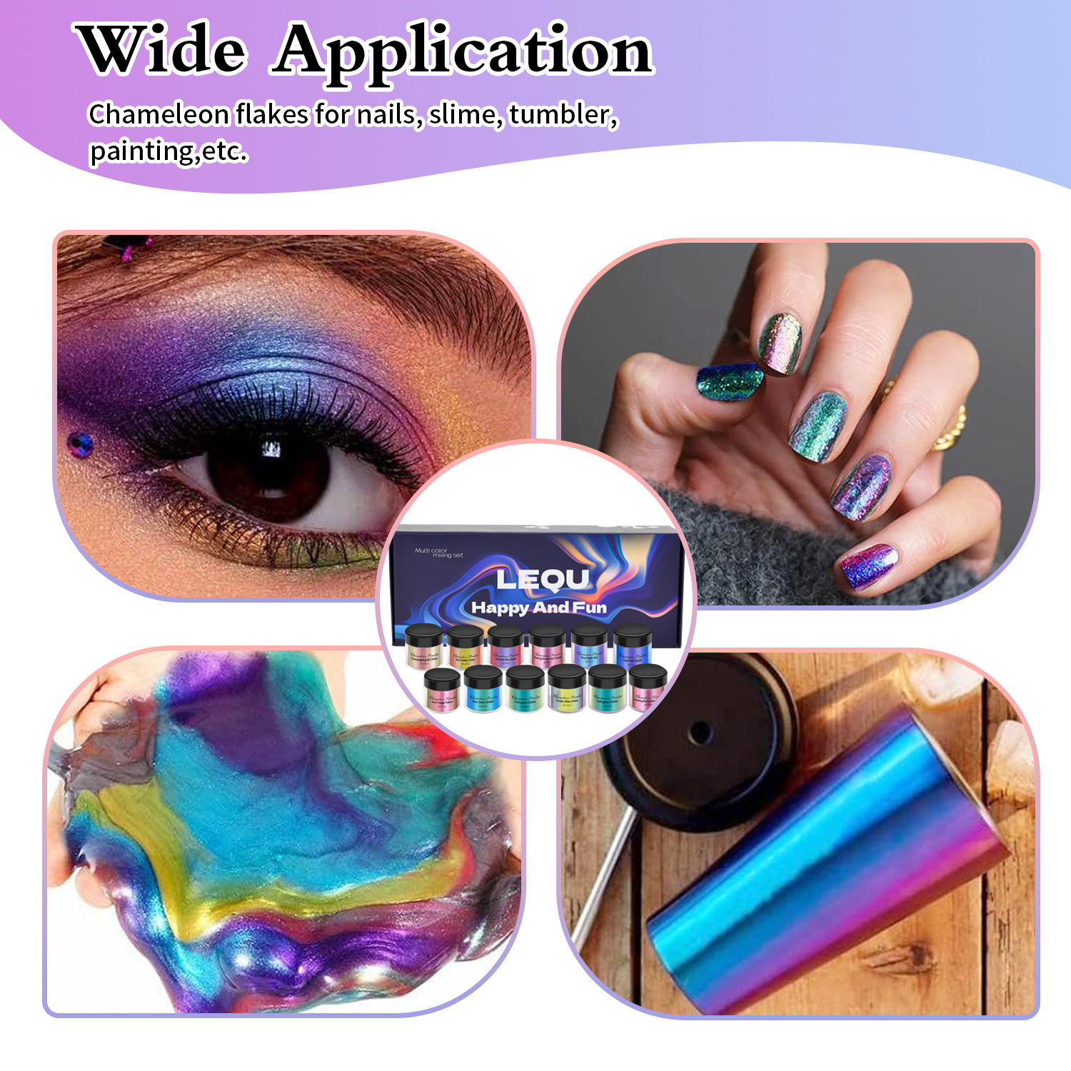 1 Set Chameleon Powder Nail Ch - Nail Art Chrome ulasan dan harga