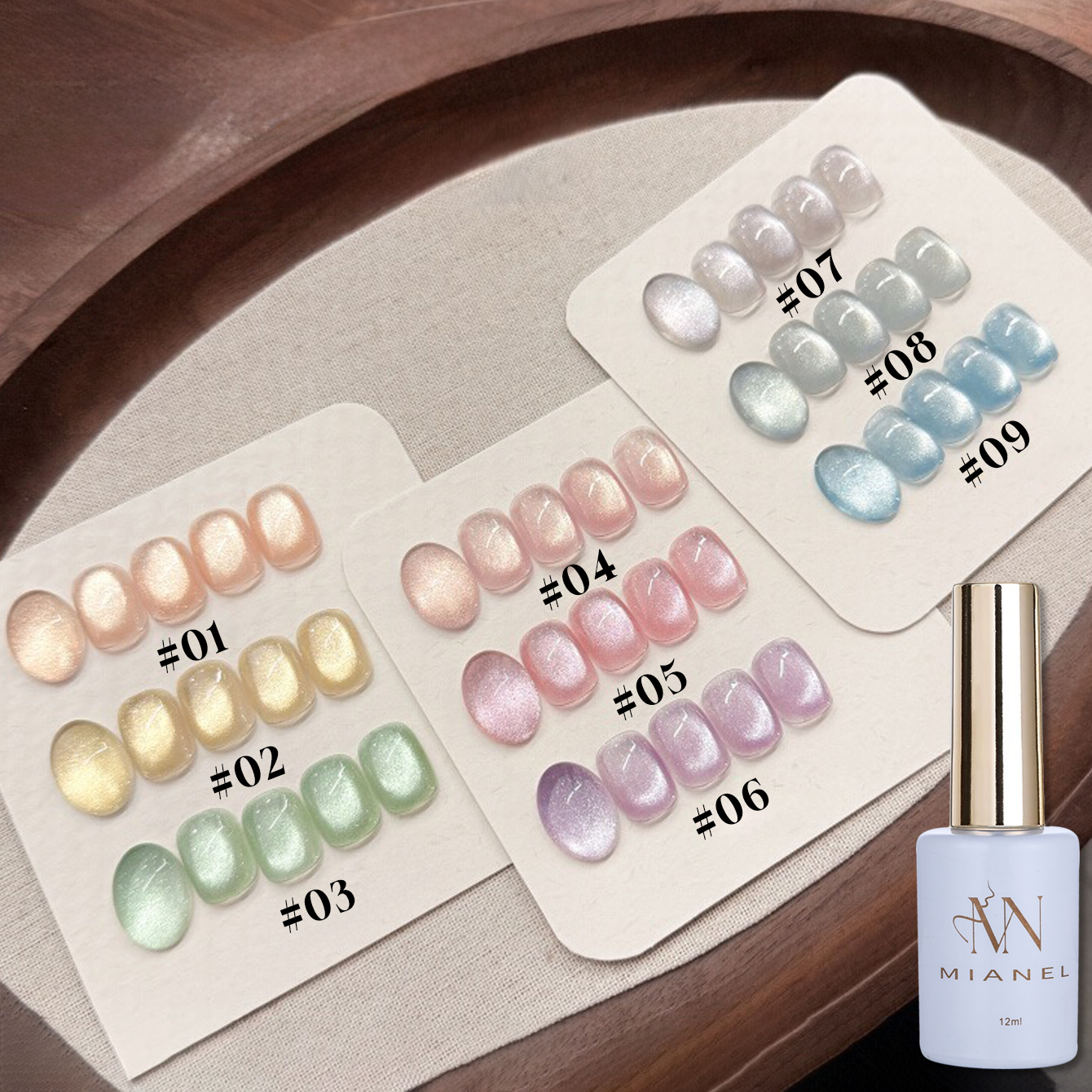 MIANEL 1-20pcs Top Selling 202 - Nail Art Pink Cat Eye ulasan dan harga