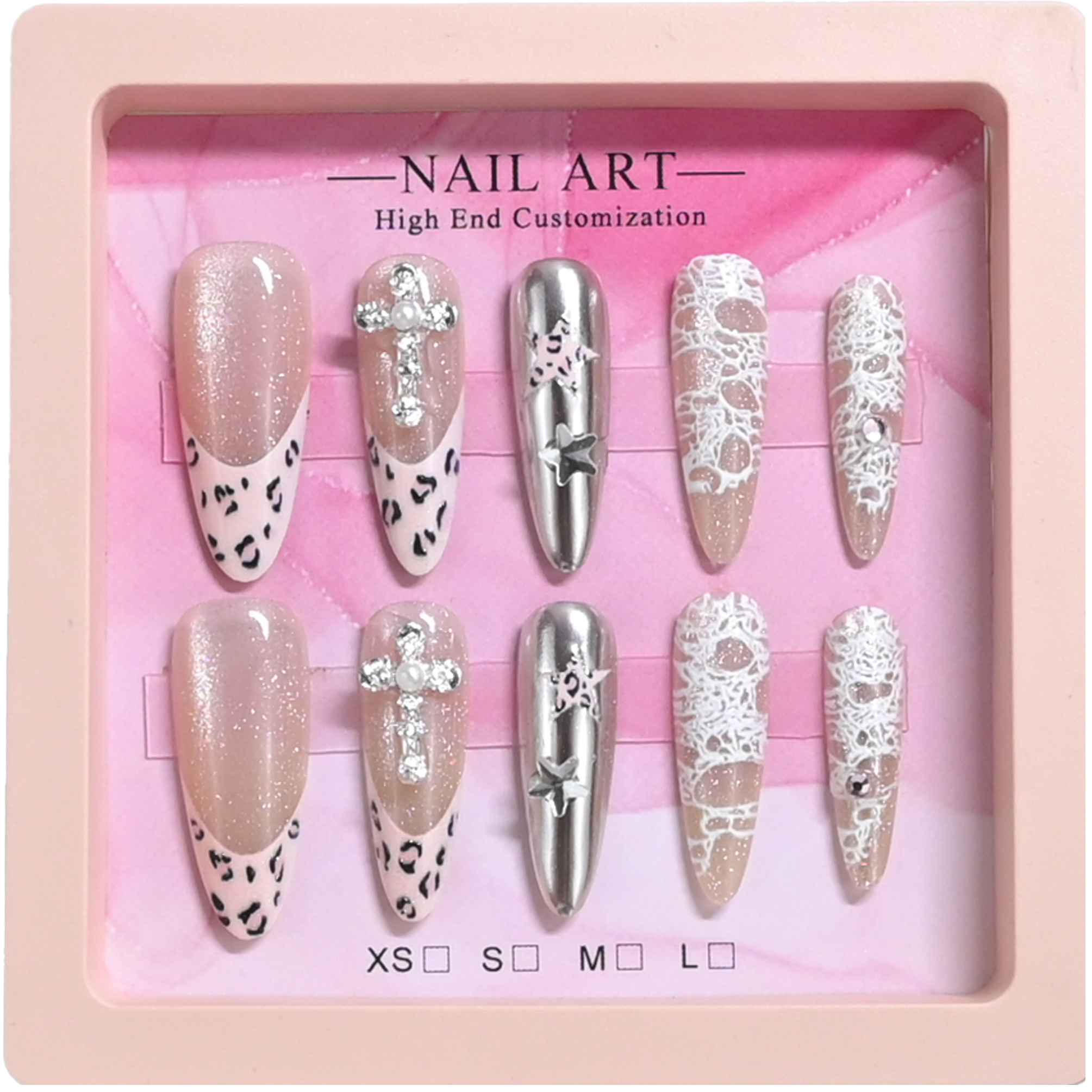 10 handmade almond nails in mi - Nail Art Chrome ulasan dan harga