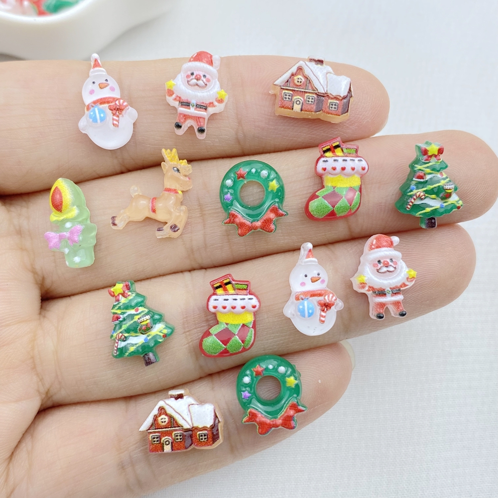 50 cute Cartoon Christmas tree - Nail Art For Men ulasan dan harga