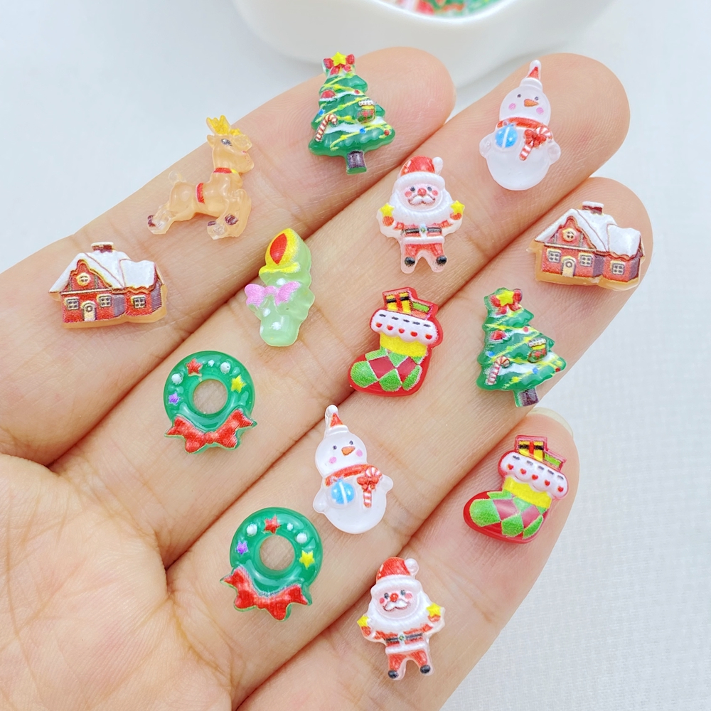 50 cute Cartoon Christmas tree - Nail Art For Men ulasan dan harga