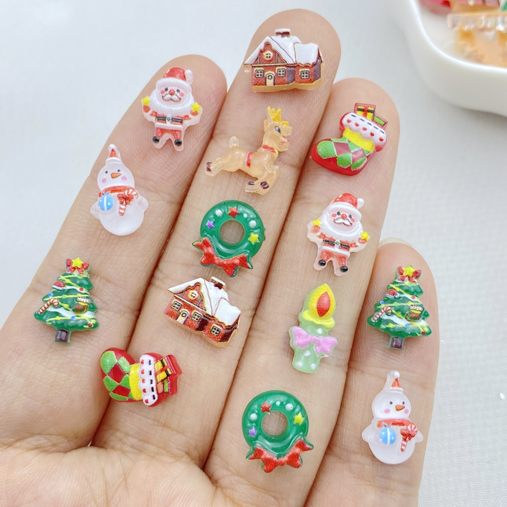 50 cute Cartoon Christmas tree - Nail Art For Men ulasan dan harga