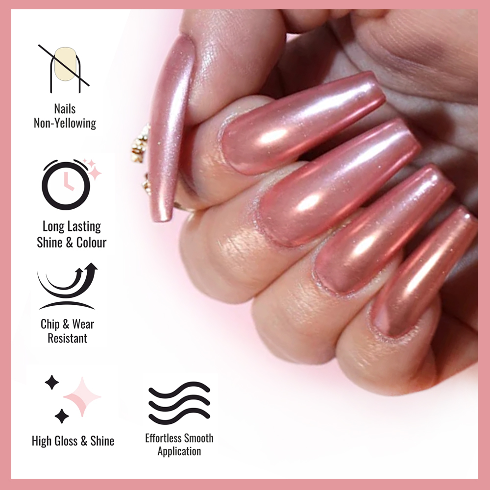 KODIES GEL Metallic Gel Nail P - Nail Art Chrome ulasan dan harga