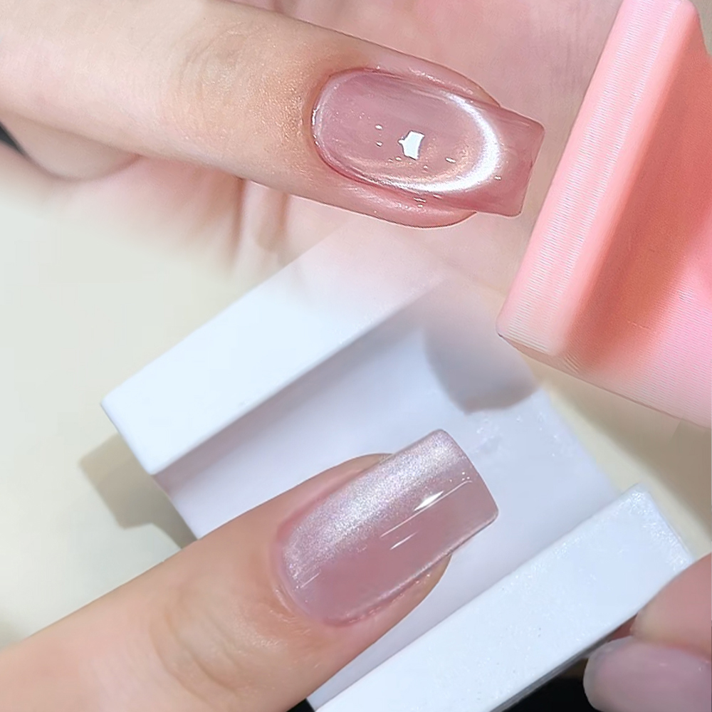5D U-shaped French Cat Eye Nai - Nail Art Pink Cat Eye ulasan dan harga