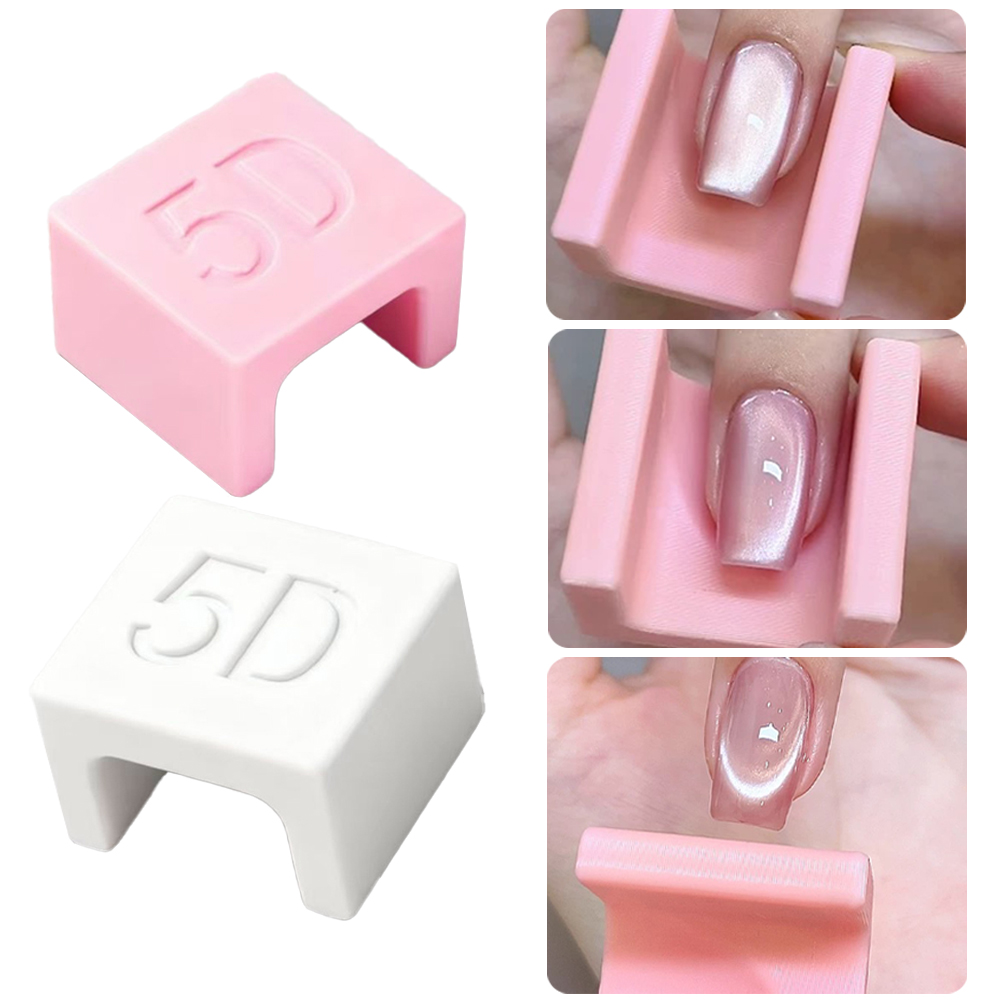 5D U-shaped French Cat Eye Nai - Nail Art Pink Cat Eye ulasan dan harga