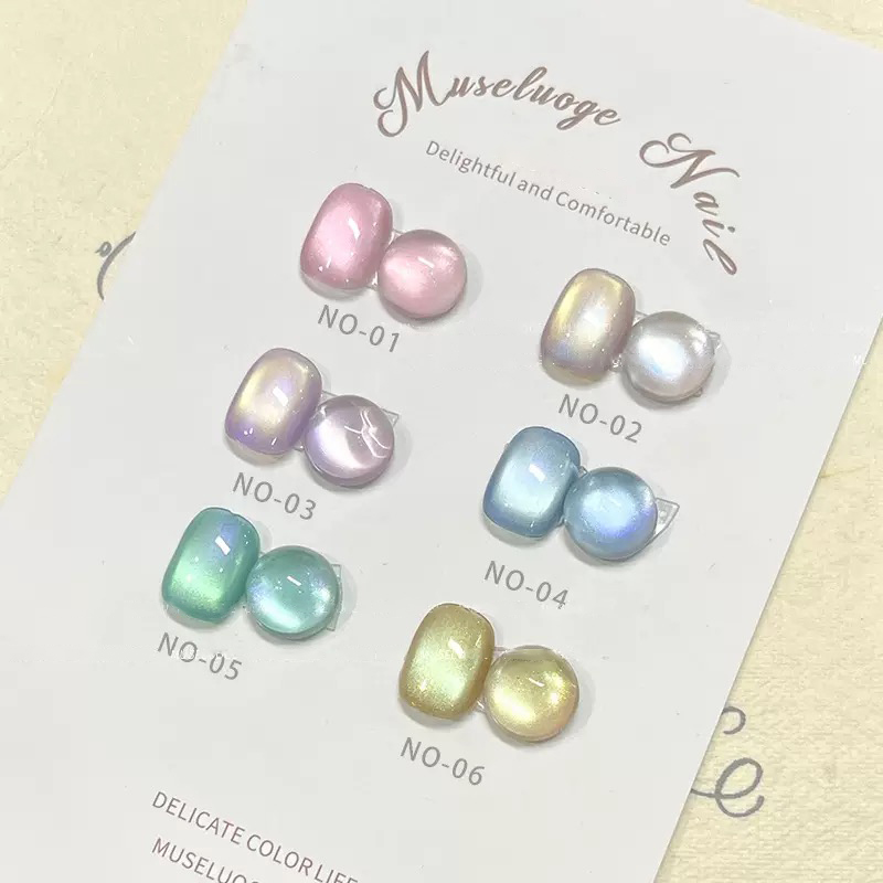 ZH 12ML Mermaid Cat Eye Nail P - Nail Art Cat Eye Pink ulasan dan harga