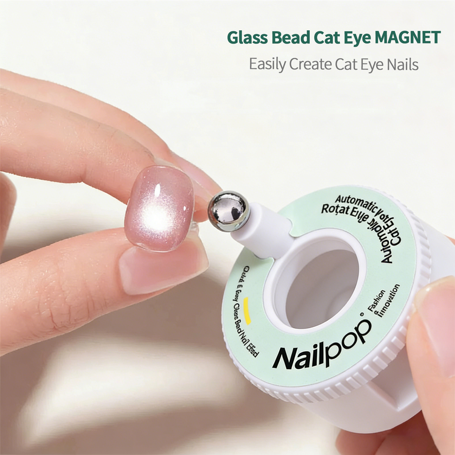 Nailpop Automatic Rotating Cat - Nail Art Pink Cat Eye ulasan dan harga