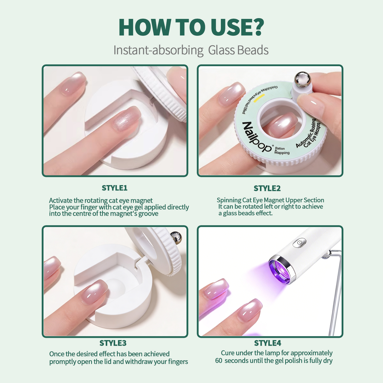Nailpop Automatic Rotating Cat - Nail Art Pink Cat Eye ulasan dan harga