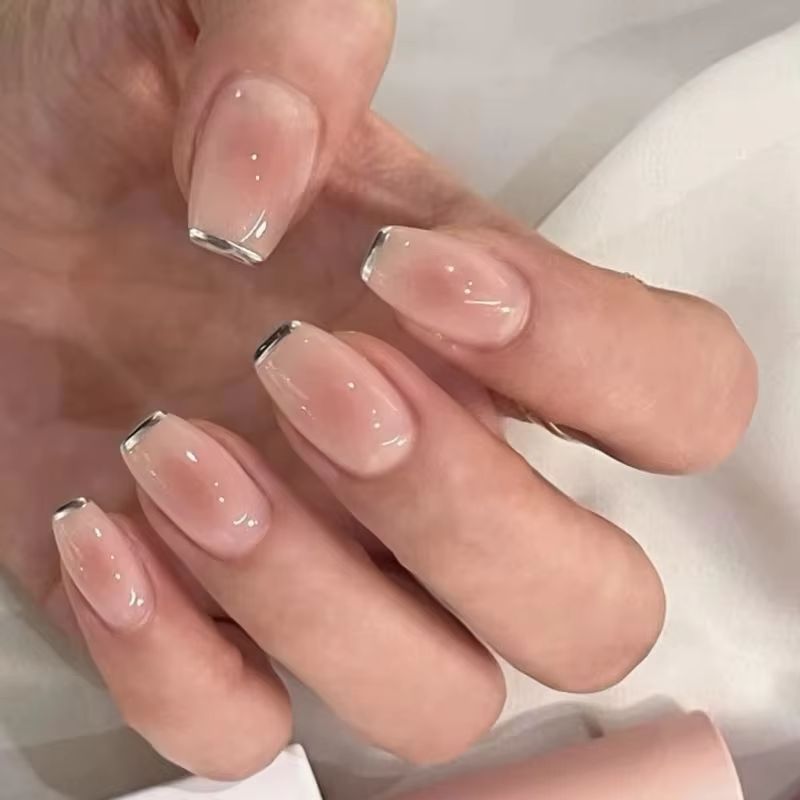 24pcs Chrome French Manicure P - Nail Art Chrome ulasan dan harga