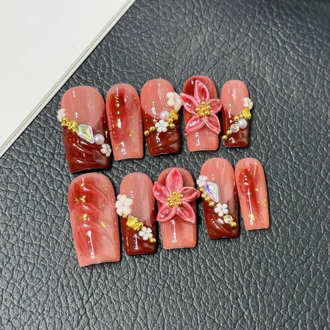 10Pcs French Ballet Handmade R - Nail Art Flower ulasan dan harga