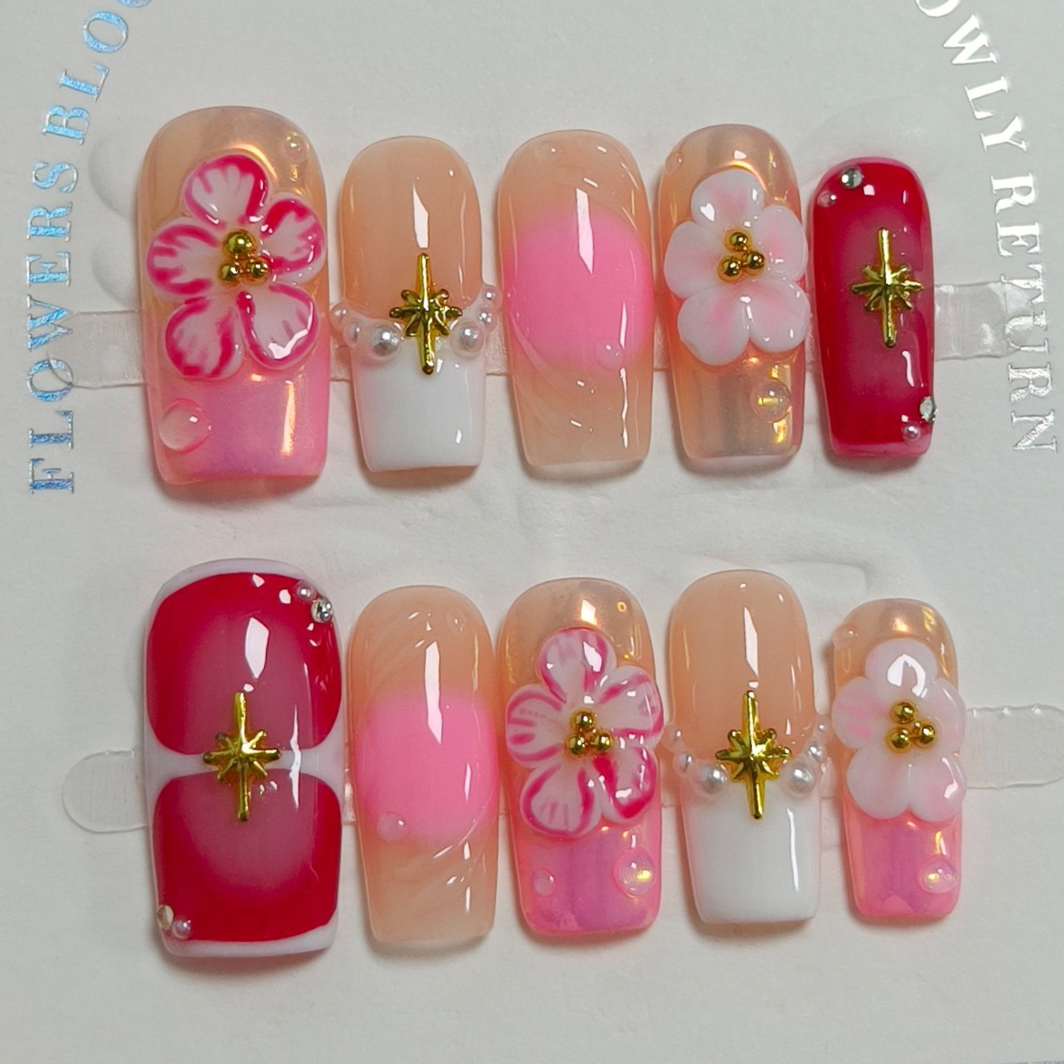 10Pcs French Ballet Handmade R - Nail Art Flower ulasan dan harga