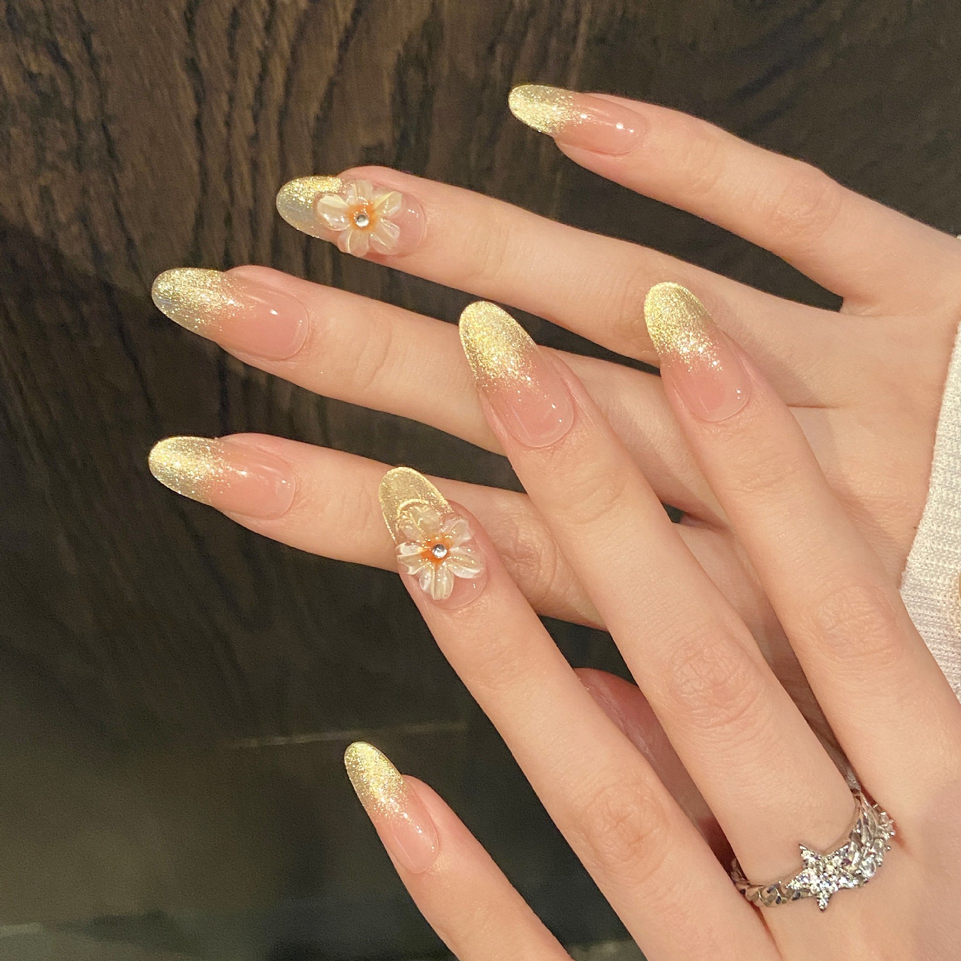10pcs Handmade Press on Nails  - Nail Art Flower ulasan dan harga