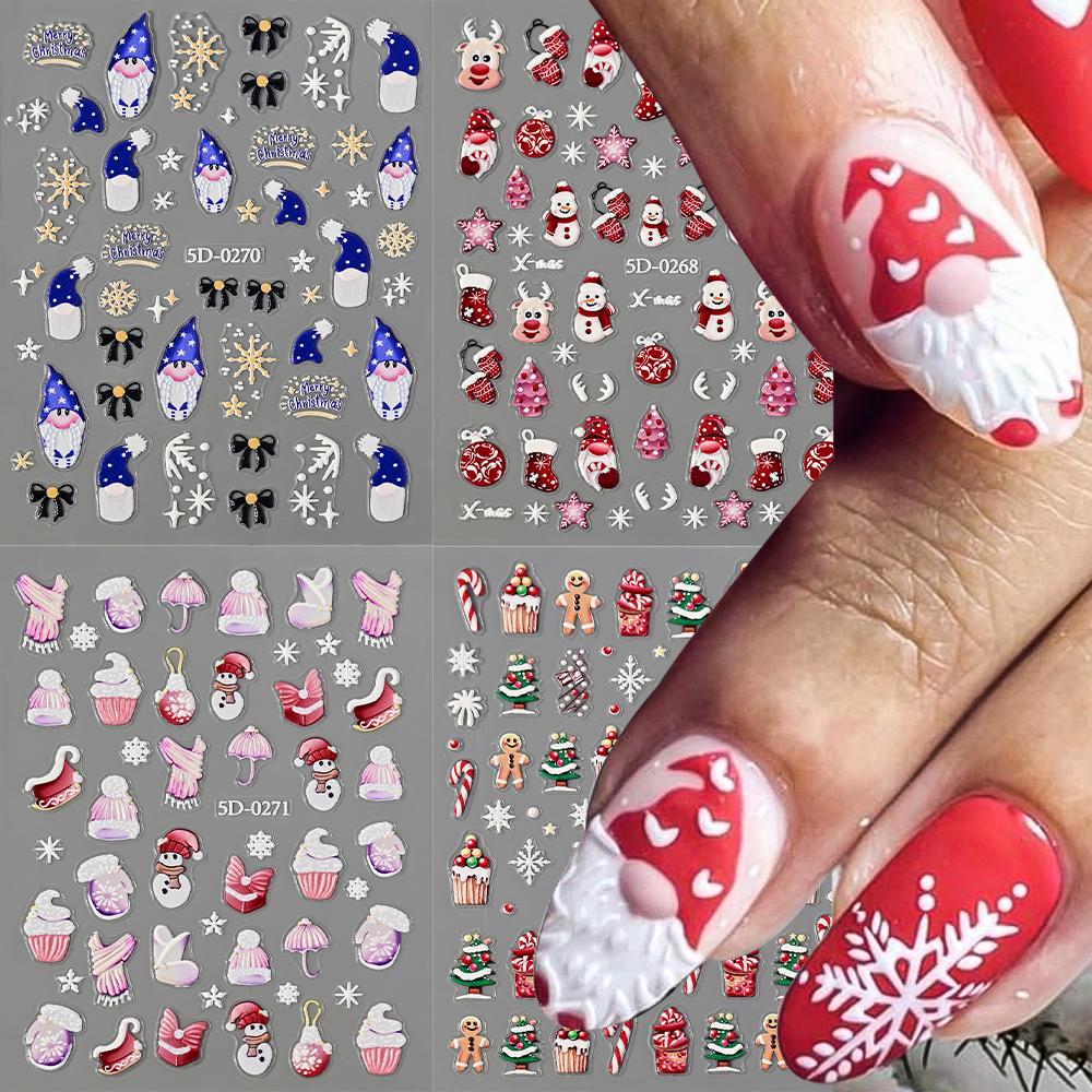 1pc Christmas 5D Gingerbread M - Nail Art For Men ulasan dan harga