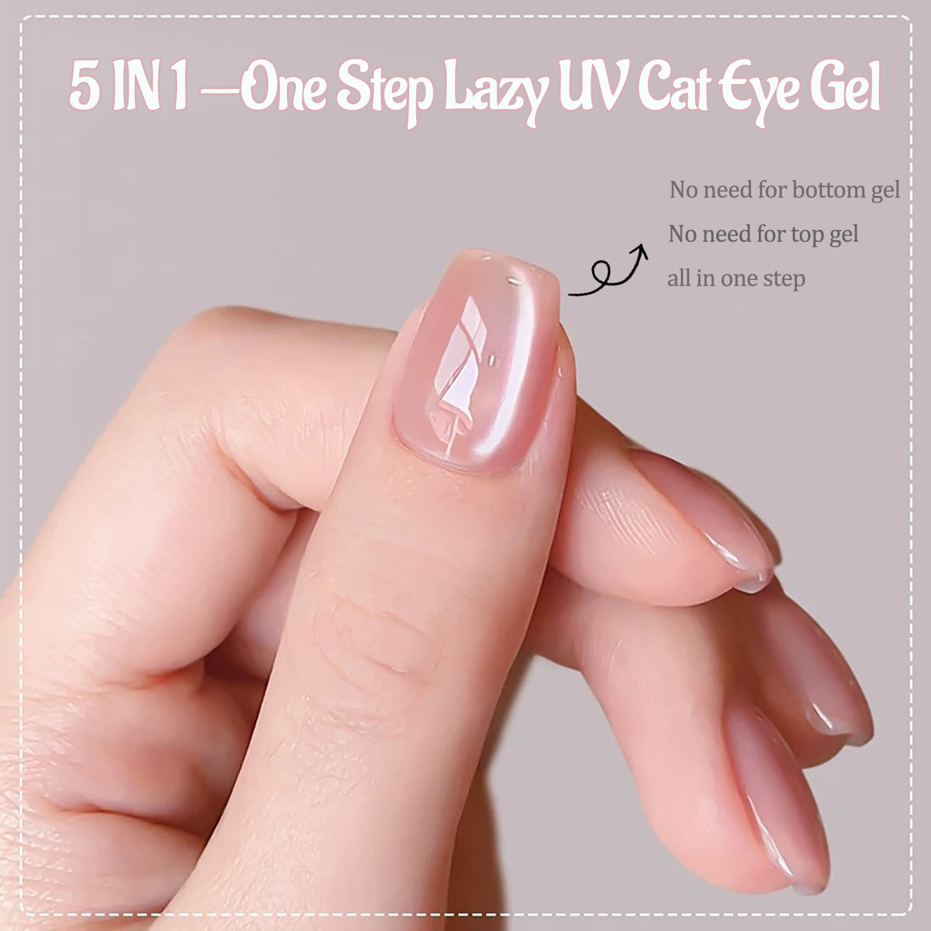 1pcs PSK Ice Transparent Pink  - Nail Art Pink Cat Eye ulasan dan harga