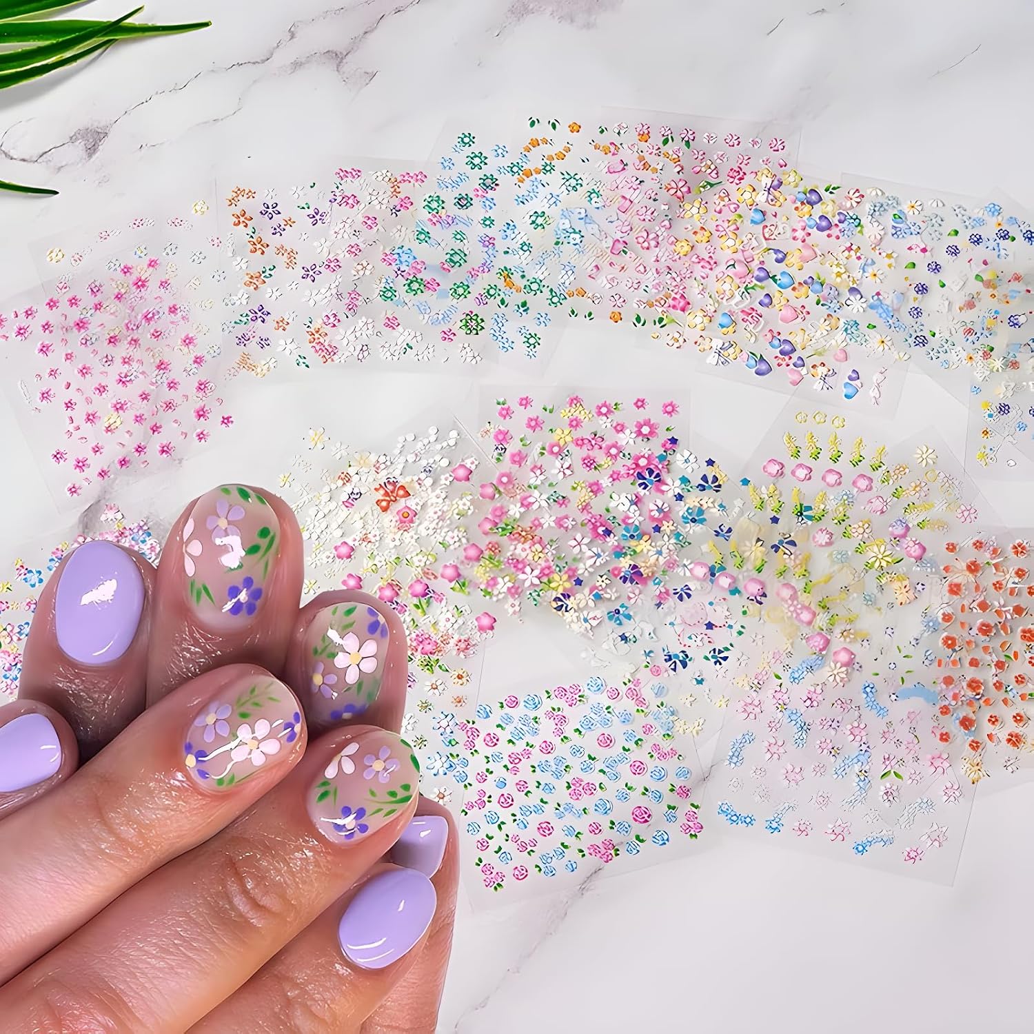 Cute Daisy Flower Nail Art Sti - Nail Art Flower ulasan dan harga