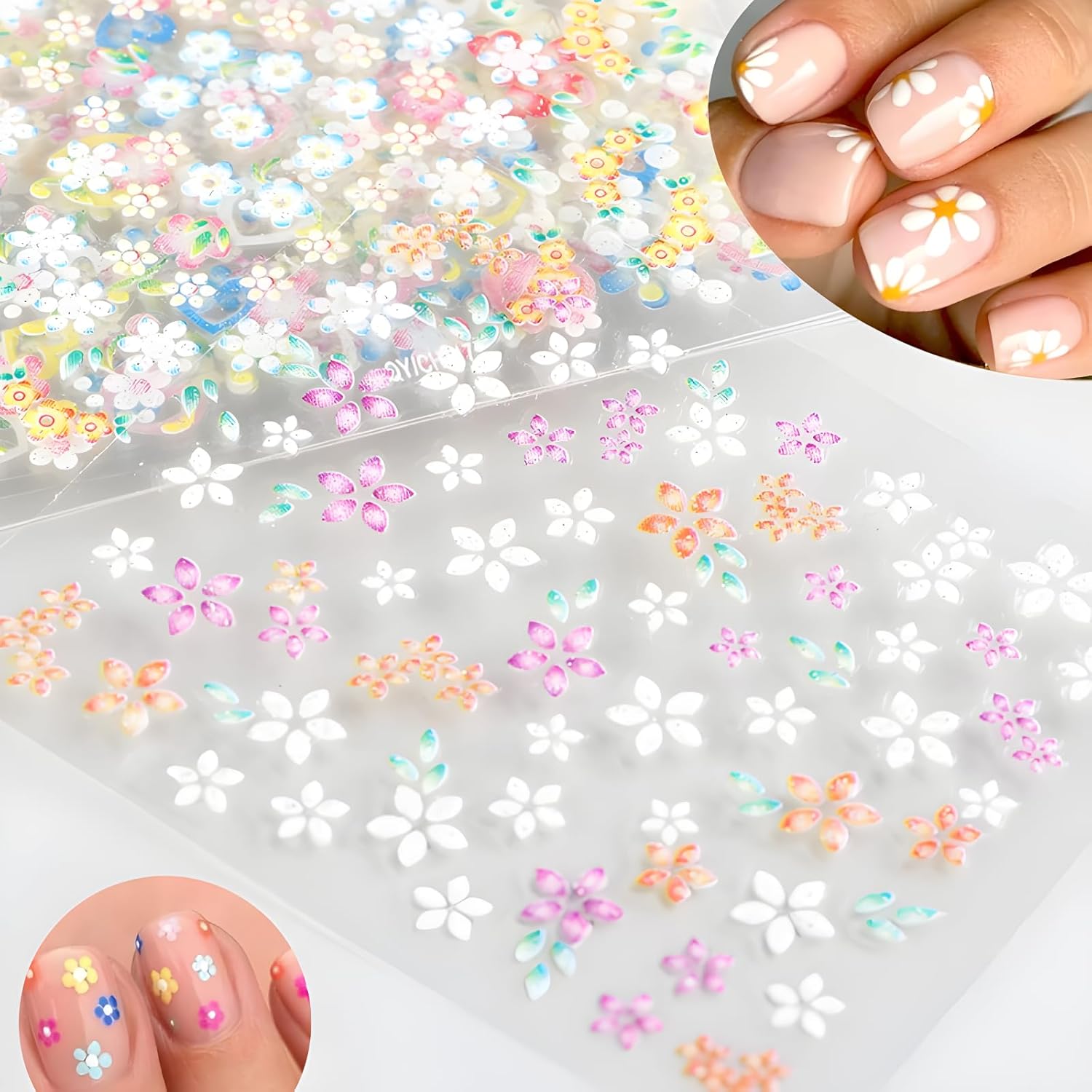 Cute Daisy Flower Nail Art Sti - Nail Art Flower ulasan dan harga