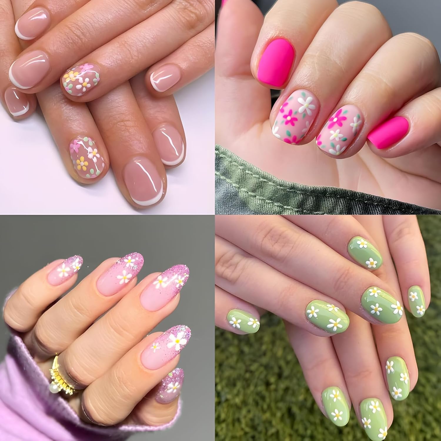 Cute Daisy Flower Nail Art Sti - Nail Art Flower ulasan dan harga