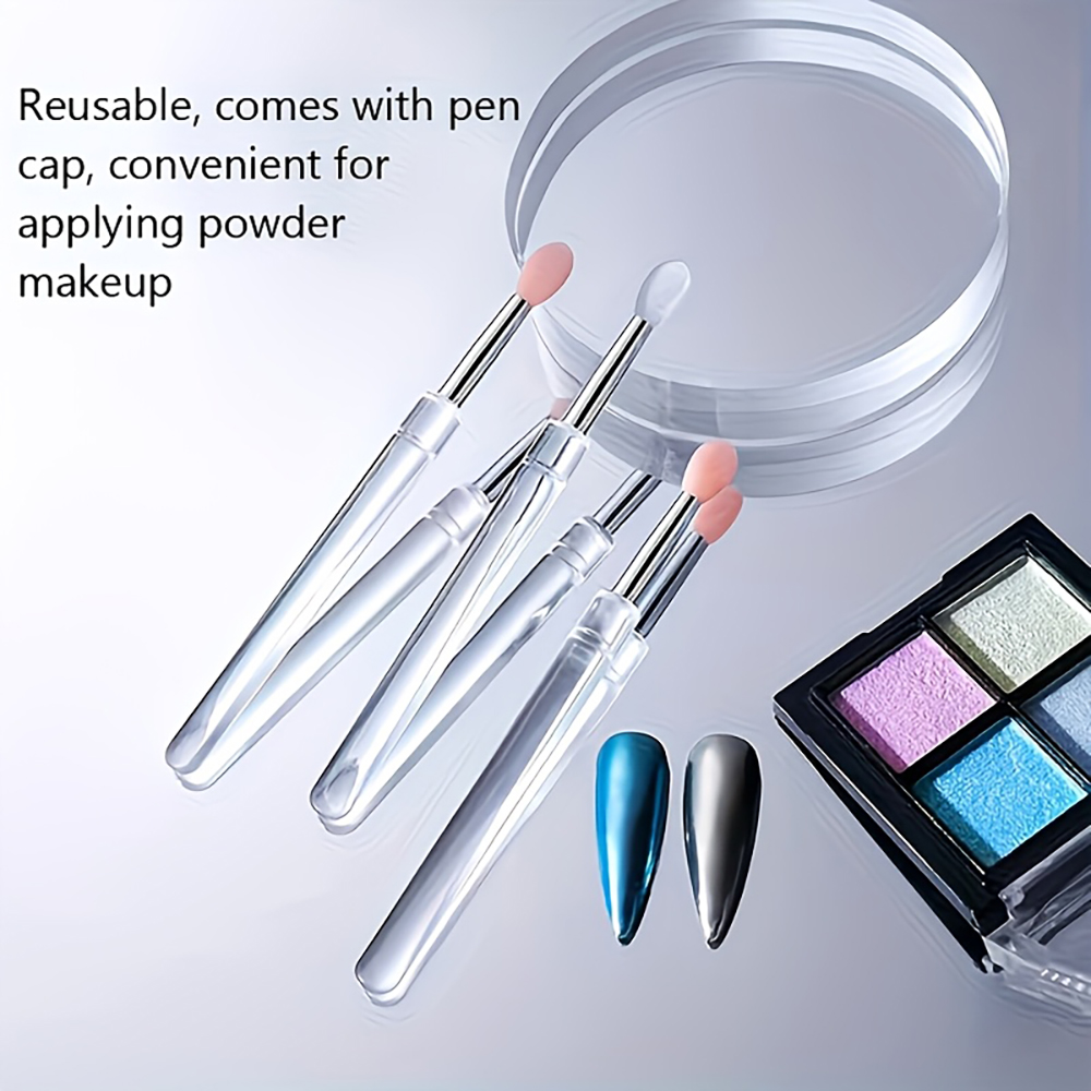 Reusable Chrome Glitter Applyi - Nail Art Chrome ulasan dan harga