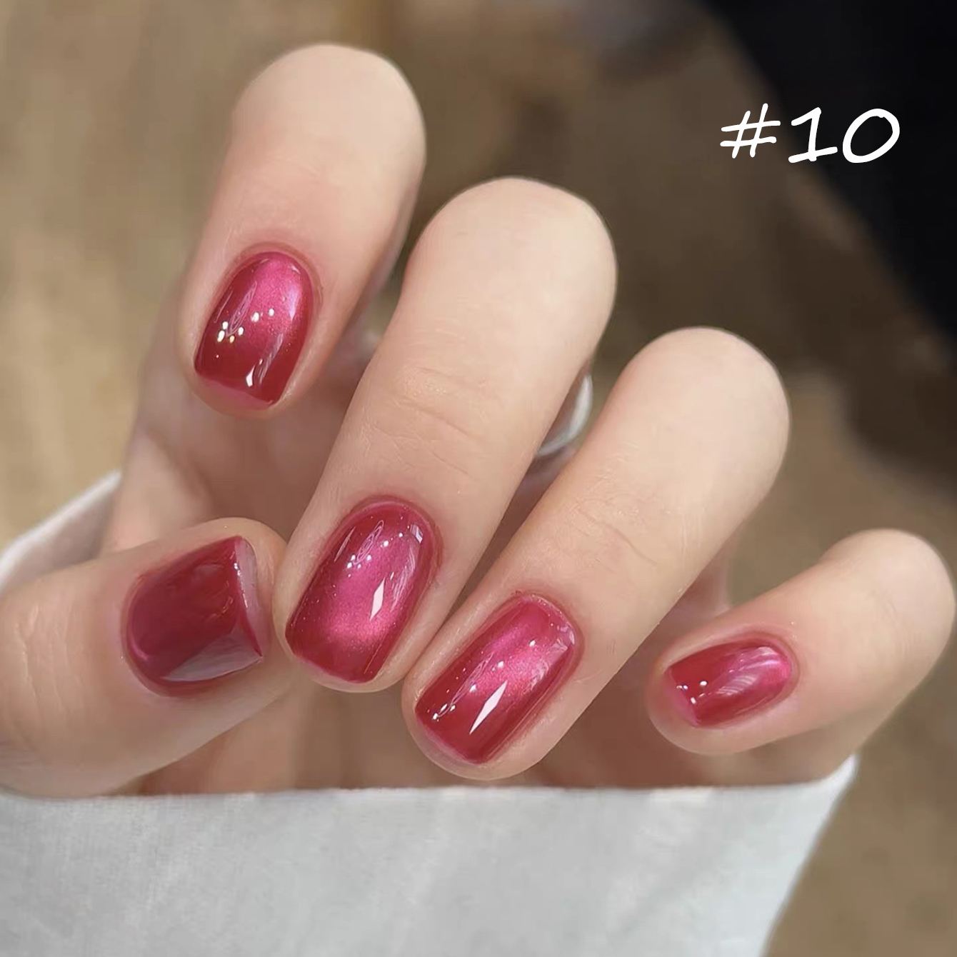 1-10pcs PSK New Pink Gold Soft - Nail Art Cat Eye Pink ulasan dan harga