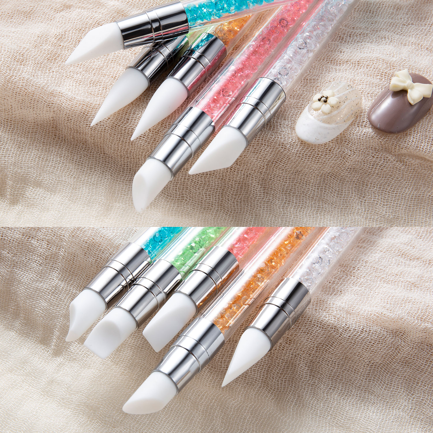5PCS Double Head Silicone Nail - Nail Art Chrome ulasan dan harga