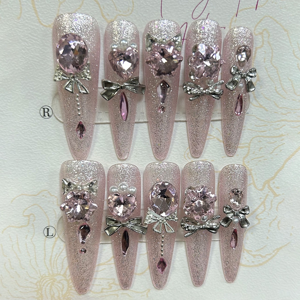 Luxury Pink Cat Eye Glitter St - Nail Art Pink Cat Eye ulasan dan harga