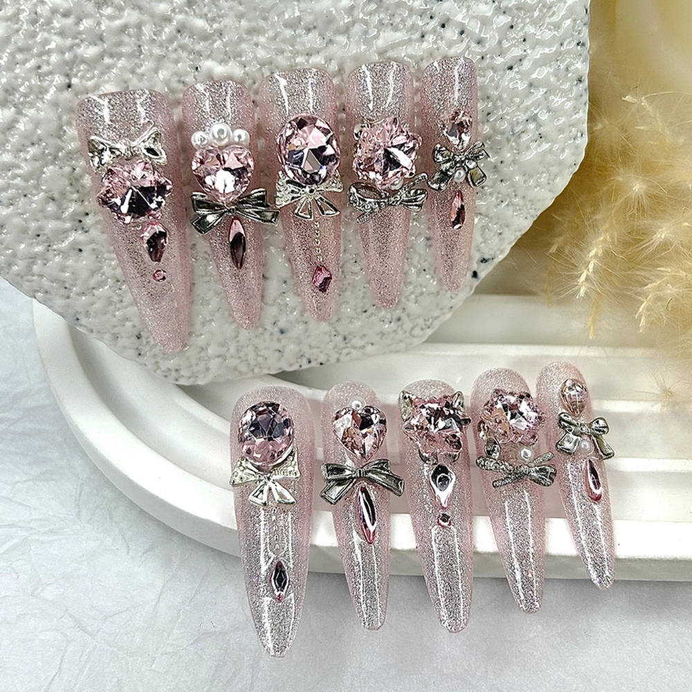Luxury Pink Cat Eye Glitter St - Nail Art Pink Cat Eye ulasan dan harga
