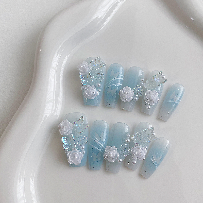 10 pieces of handmade coffin s - Nail Art Flower ulasan dan harga