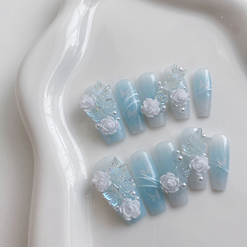 10 pieces of handmade coffin s - Nail Art Flower ulasan dan harga
