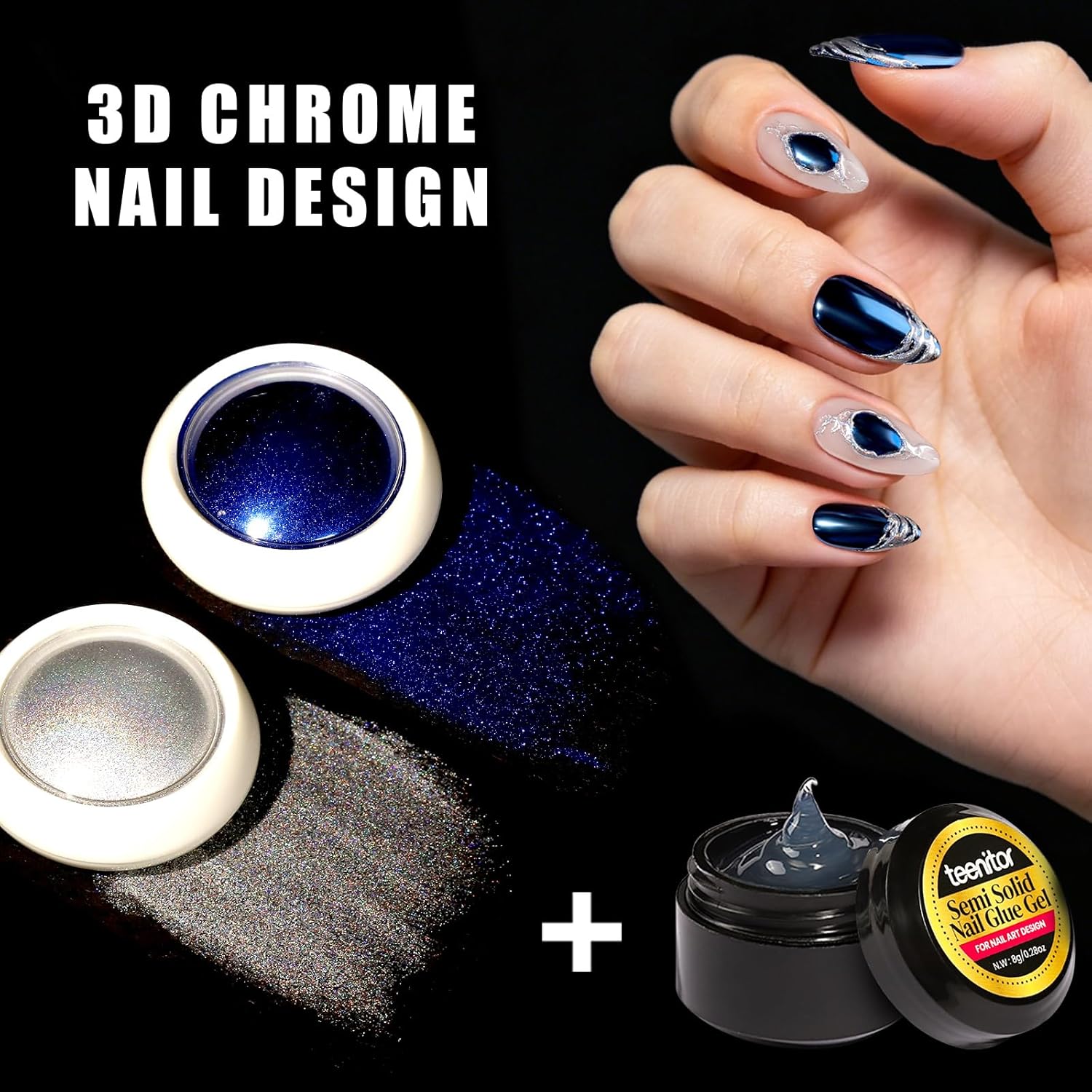 Teenitor Acrylic Nail Kit With - Nail Art Chrome ulasan dan harga