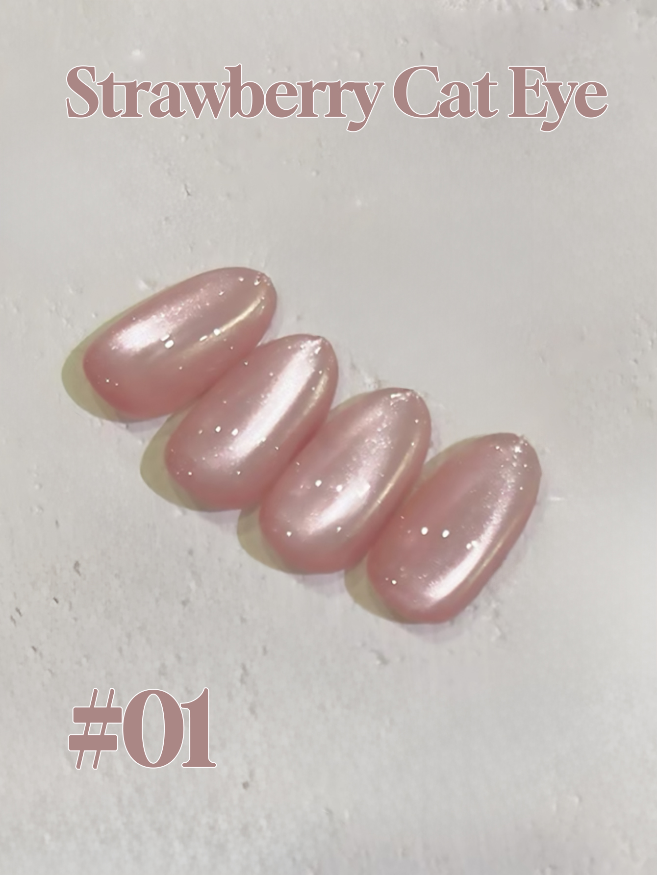 1-12pcs PSK New Whitening Stra - Nail Art Pink Cat Eye ulasan dan harga
