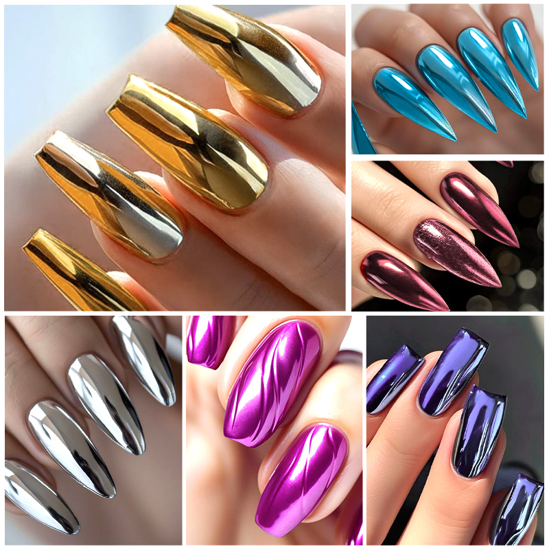 8ml Glass Bottle Water-Based P - Nail Art Chrome ulasan dan harga