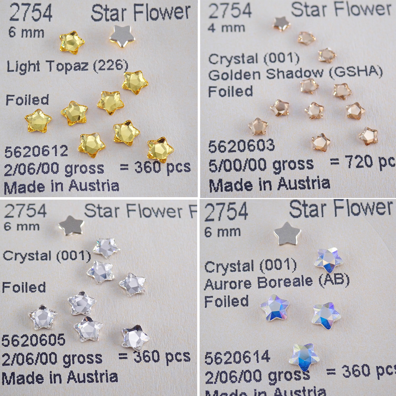 Genuine 2754 Star Flower Flat  - Nail Art Flower ulasan dan harga