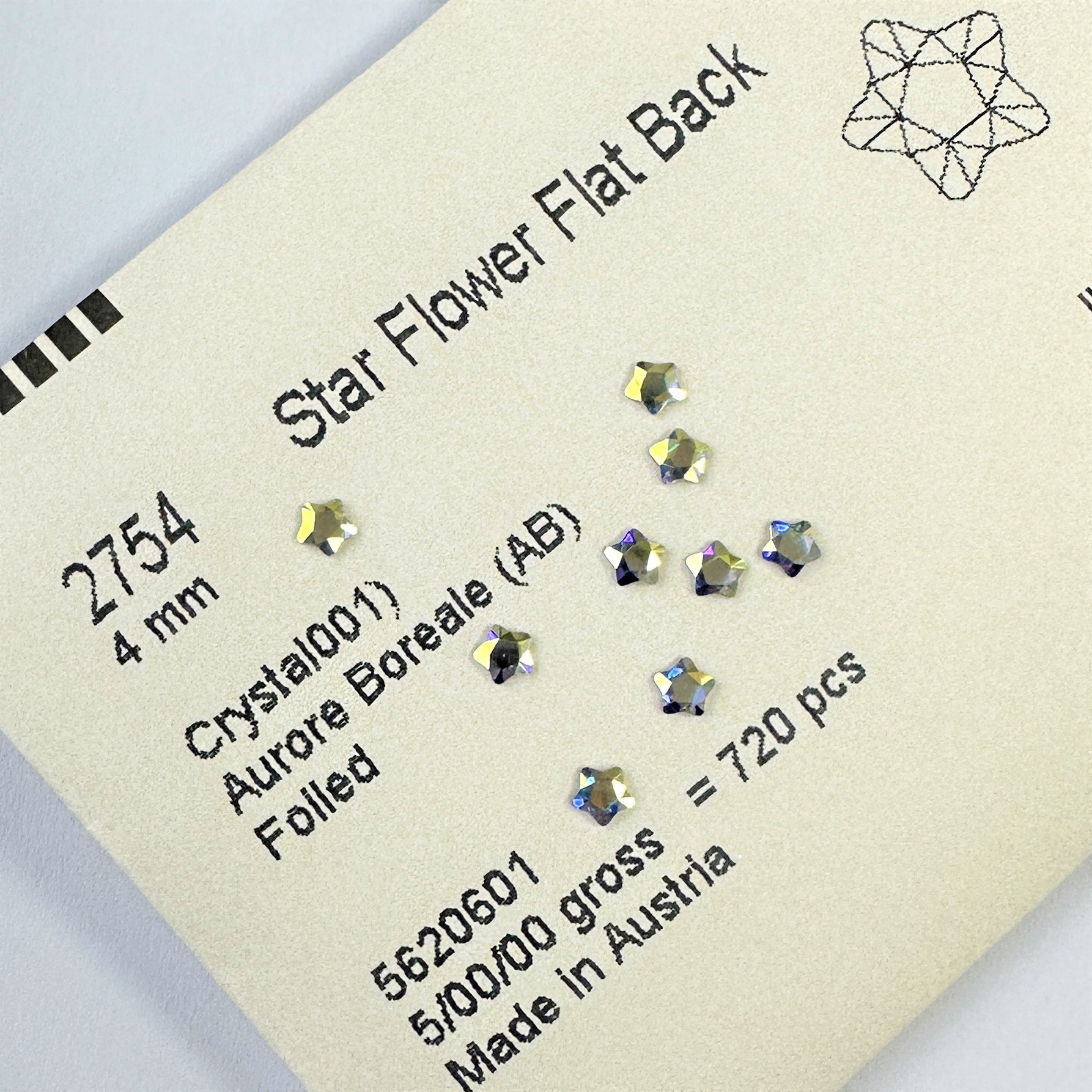 Genuine 2754 Star Flower Flat  - Nail Art Flower ulasan dan harga