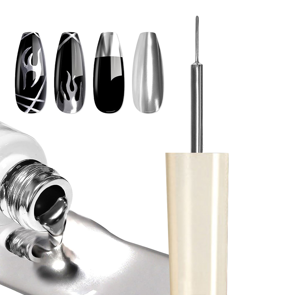 10ml 3D Mirror Metallic Gel Ch - Nail Art Chrome ulasan dan harga