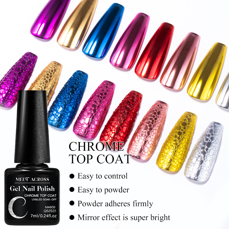 7ML Chrome Top Coat For Mirror - Nail Art Chrome ulasan dan harga