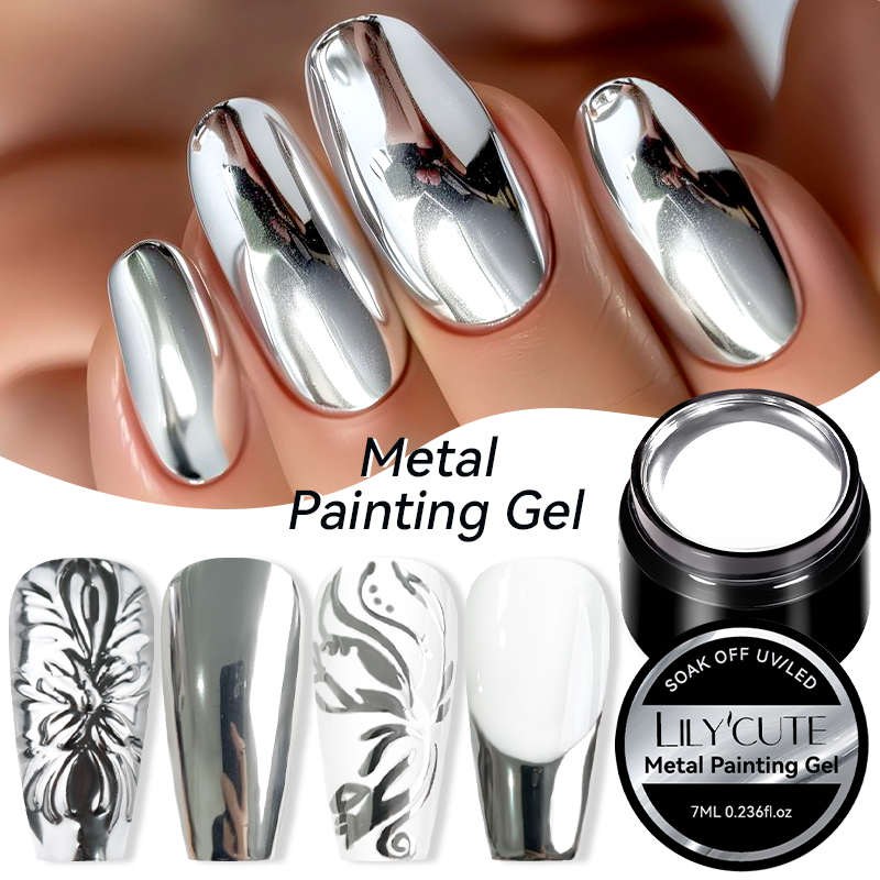 LILYCUTE 7ML Metallic Painting - Nail Art Chrome ulasan dan harga