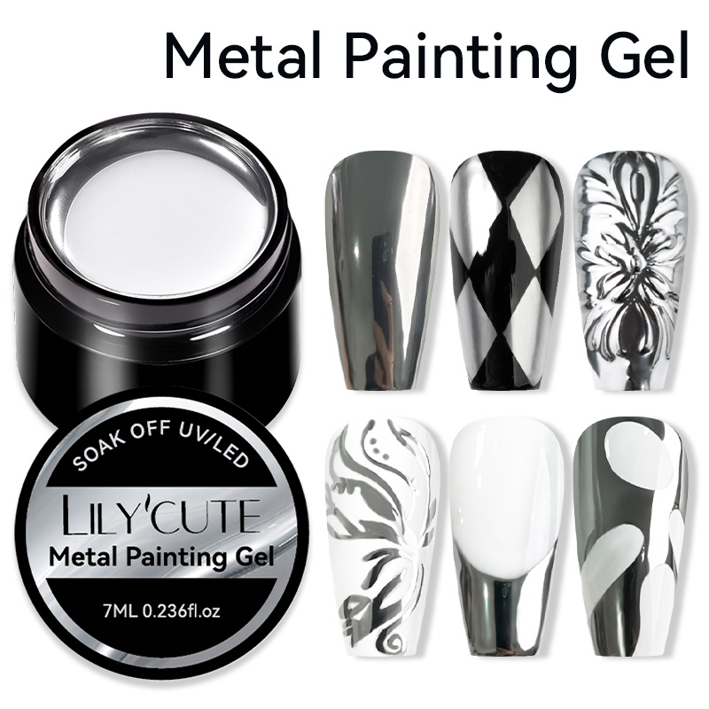 LILYCUTE 7ML Metallic Painting - Nail Art Chrome ulasan dan harga